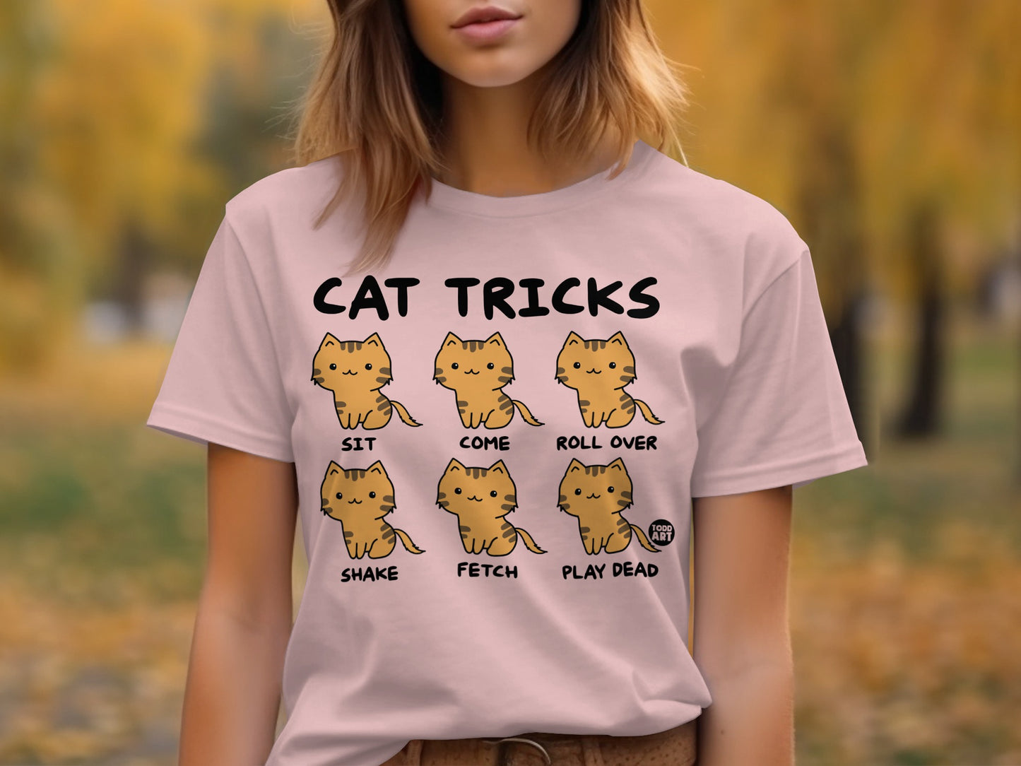 Funny Cat Tricks Graphic Tee Shirt product