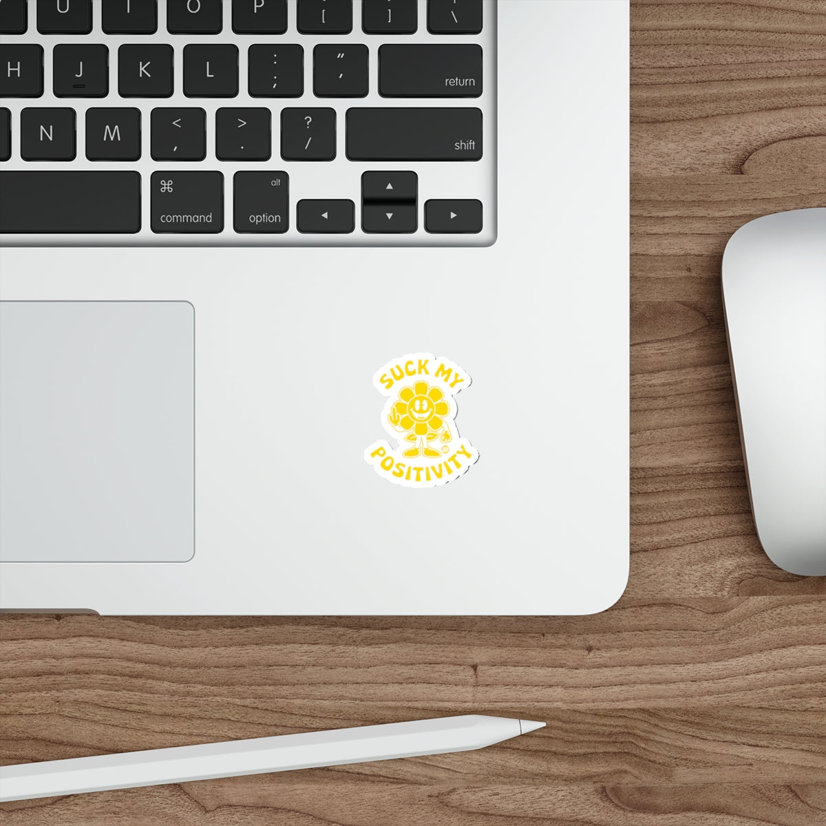 Suck My Positivity Cartoon Flower Funny Stickers
