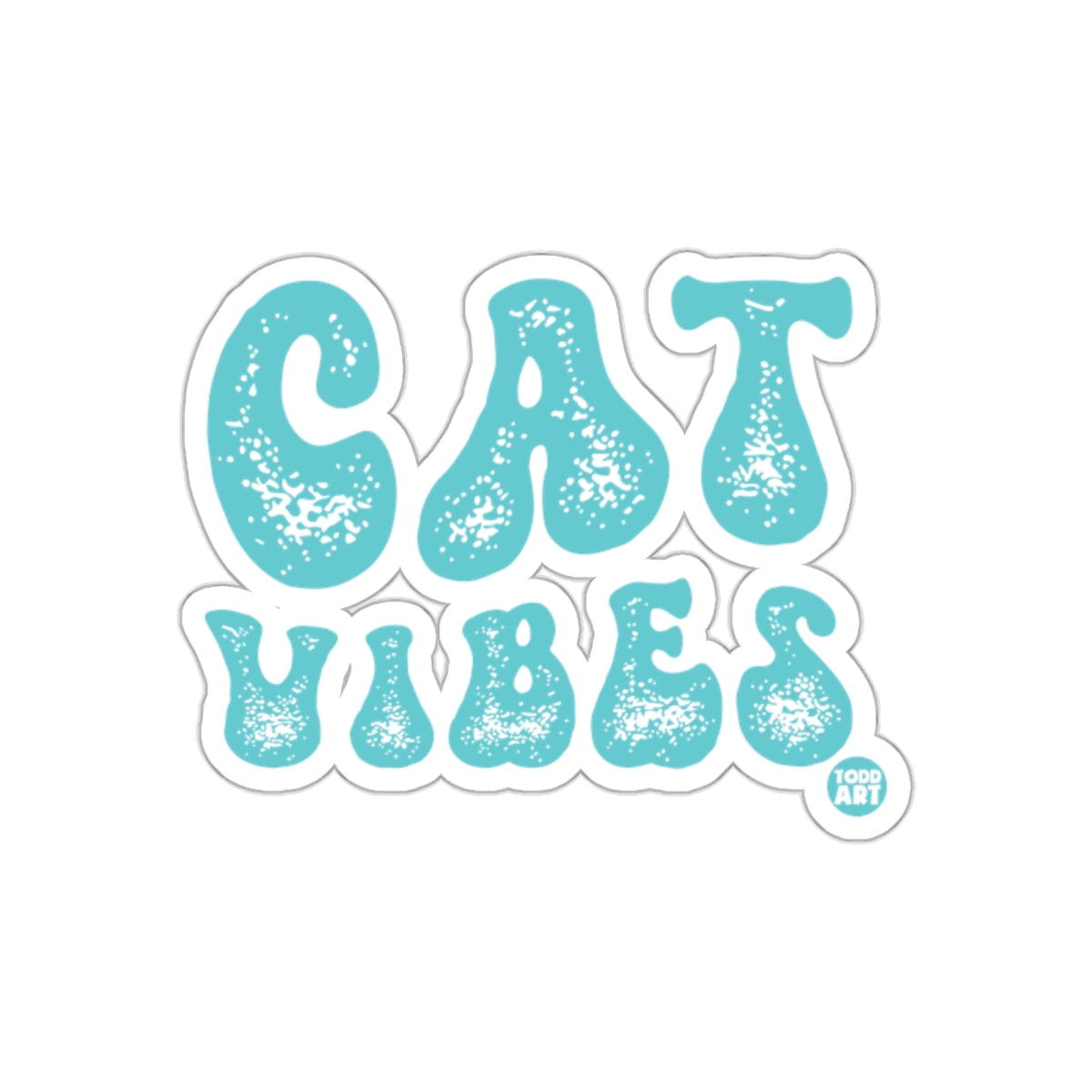 Cat Vibes Retro Todd Art Design Trendy Style sticker