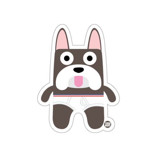 Cute Brown French Bulldog Cartoon Sticker Product