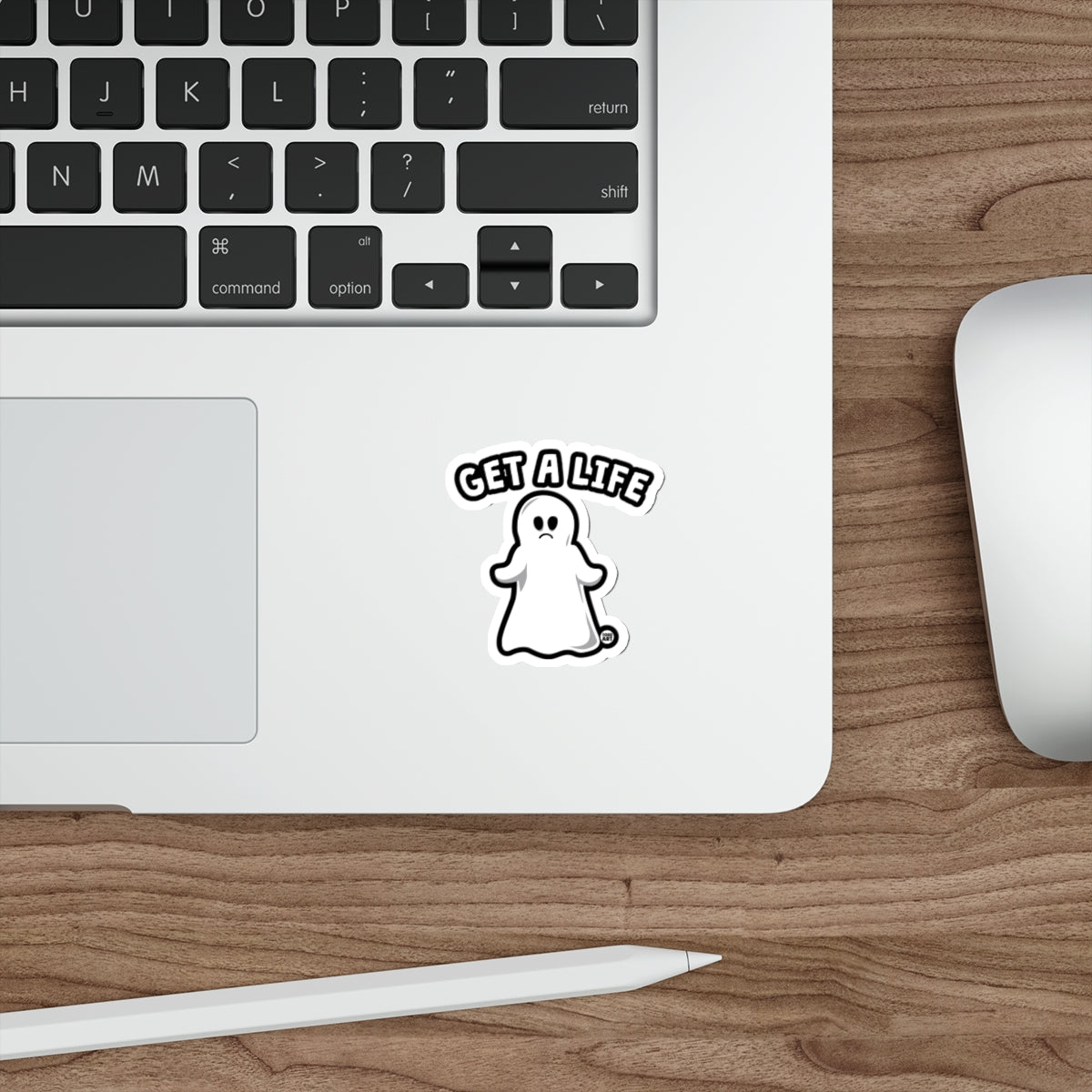 Sarcastic Sad Ghost Get A Life Sticker 