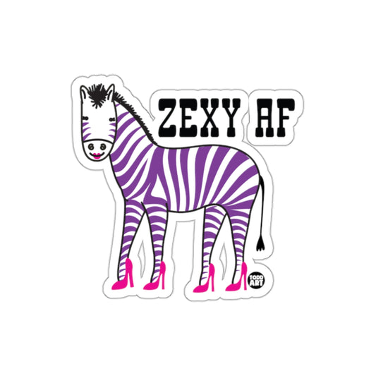 Zexy AF Purple Striped Zebra in Pink Heels Sticker