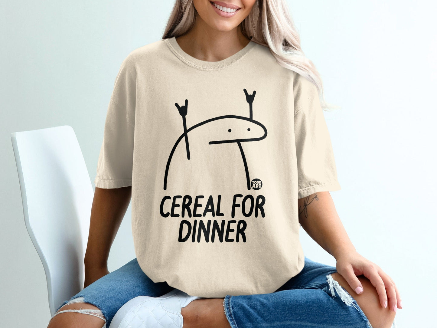 Quirky Cereal For Dinner Graphic T-Shirt