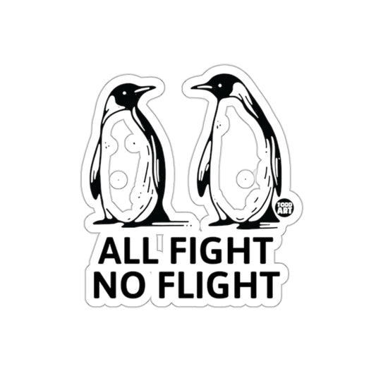 Two Penguins and All Fight No Flight Design Stickers
