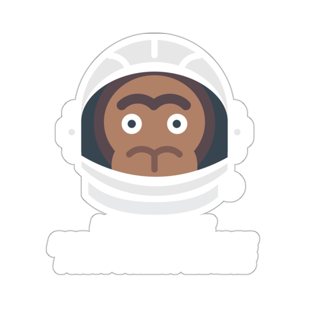 Monkey Astronaut Space Helmet Character Sticker