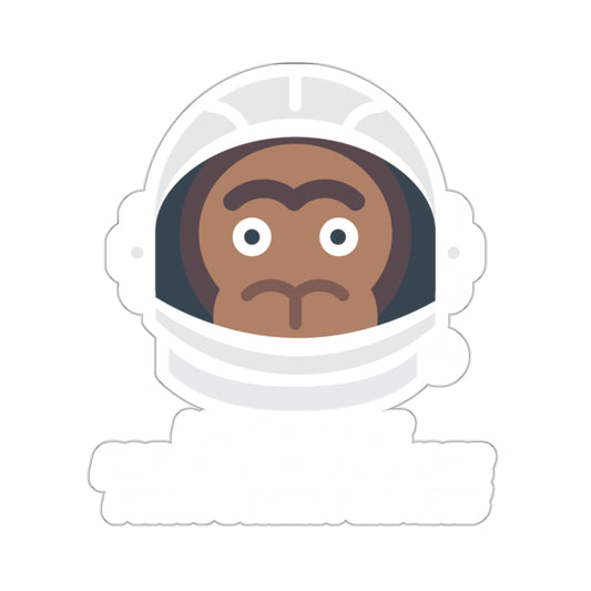 Monkey Astronaut Space Helmet Character Sticker