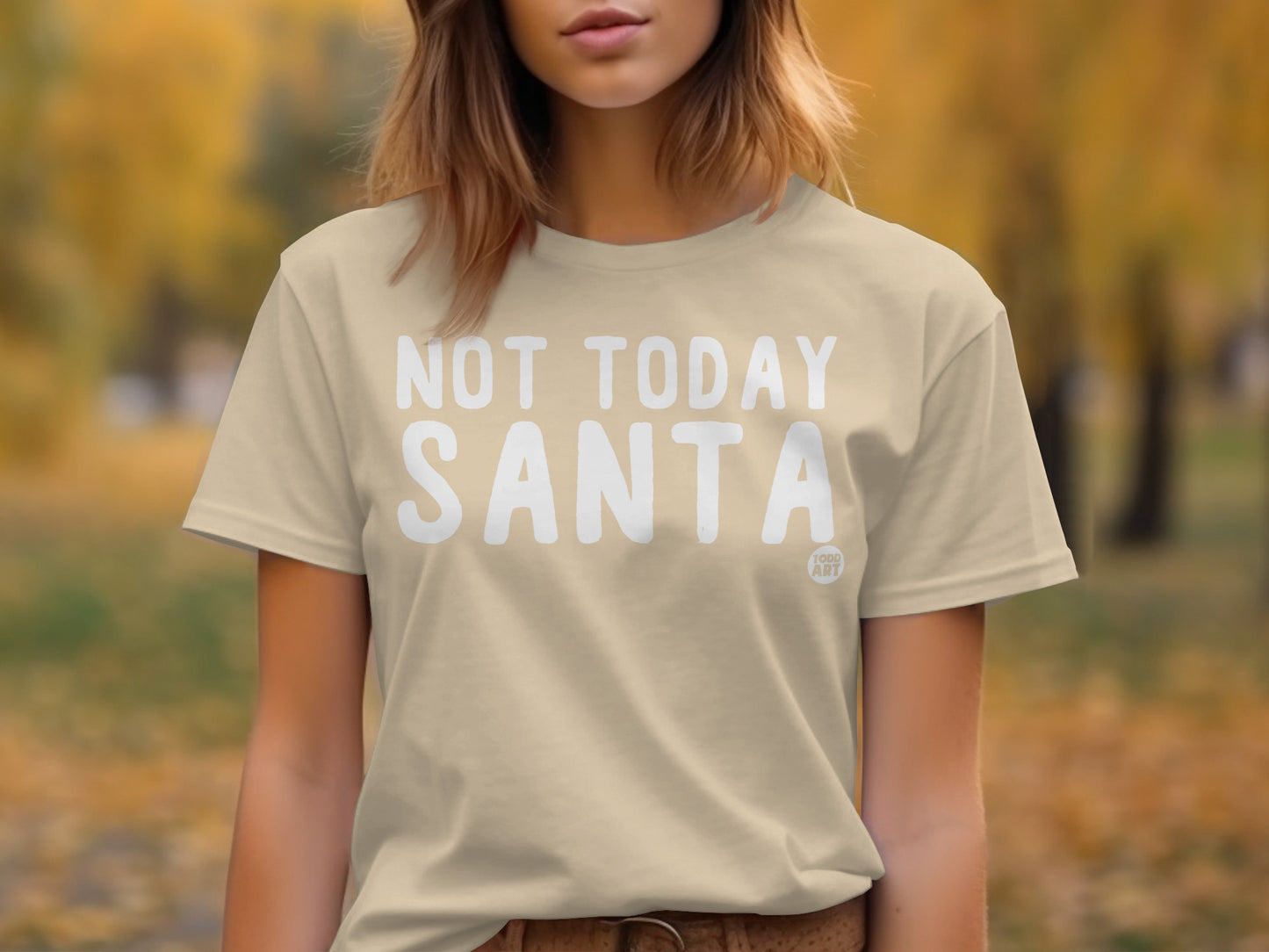 Not Today Santa Fun Festive Graphic T-shirt