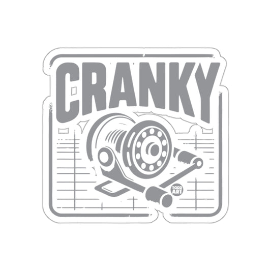 Cranky Todd Art Fishing Reel Design Unique Stickers