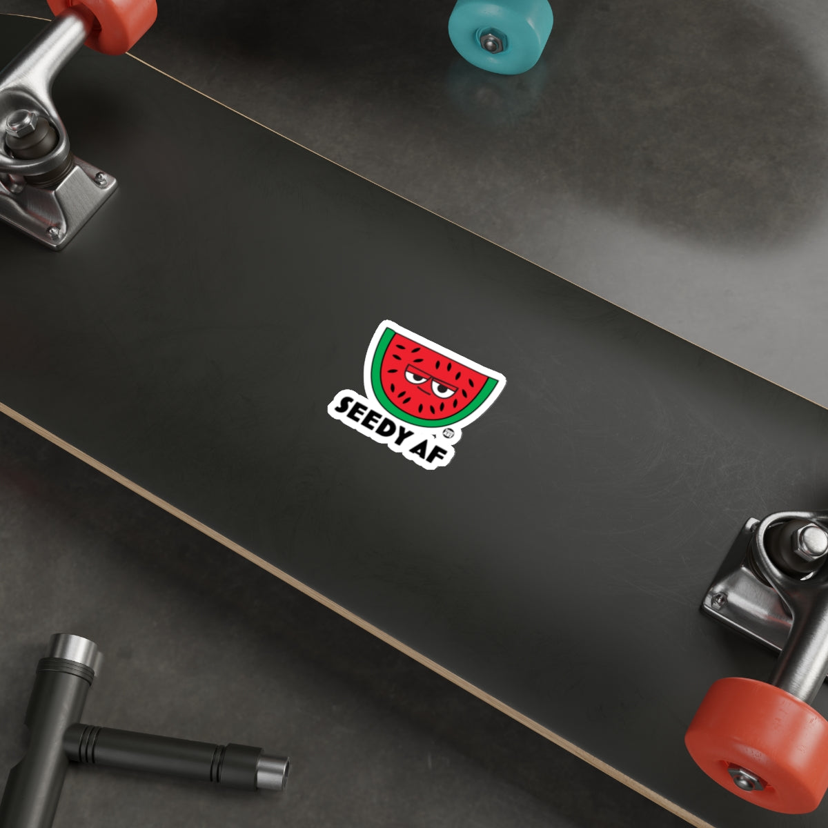 Seedy AF Watermelon Graphic Skateboard Sticker
