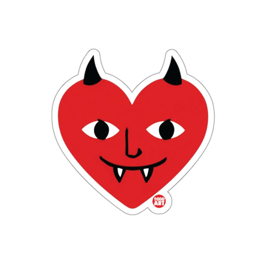 Cute Red Demon Heart Die-Cut Sticker Product
