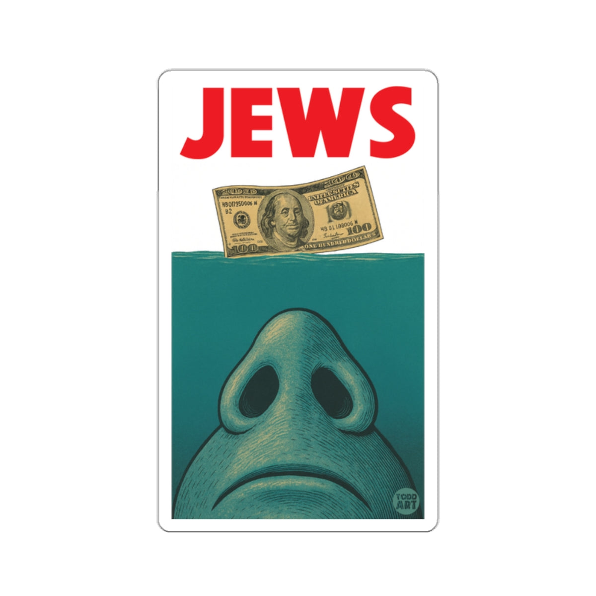 JEWS 100 Dollar Bill UNITED STATES OF AMERICA Nose 