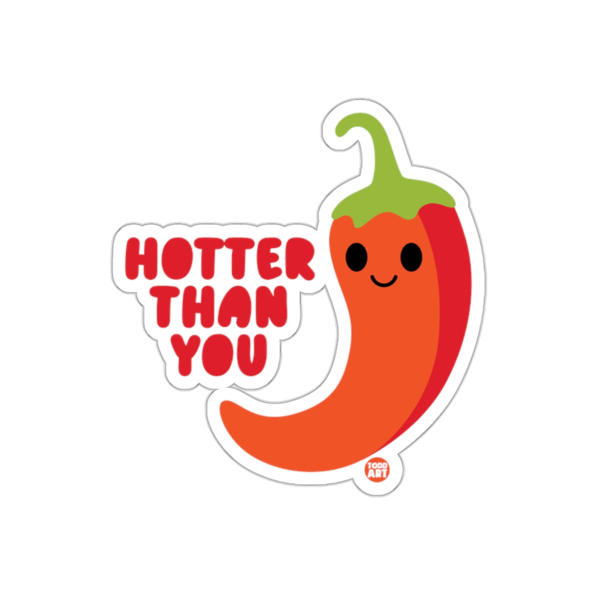 Hotter Than You Cute Smiling Pepper Sticker