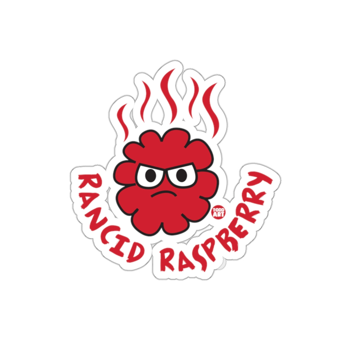 Rancid Raspberry Angry Red Emoticon Sticker Product