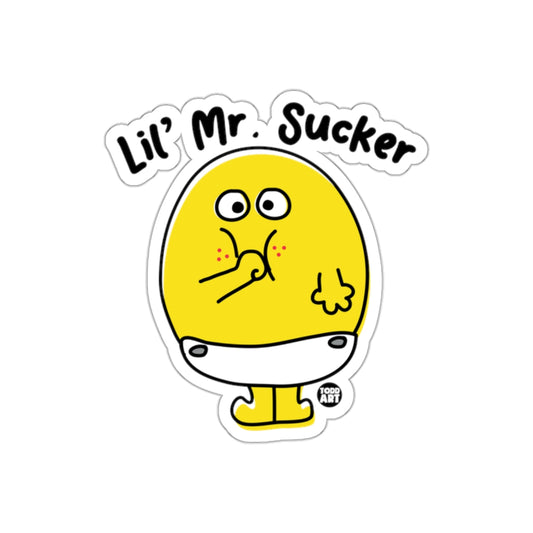 Lil' Mr. Sucker Cartoon Character Sticker Decal