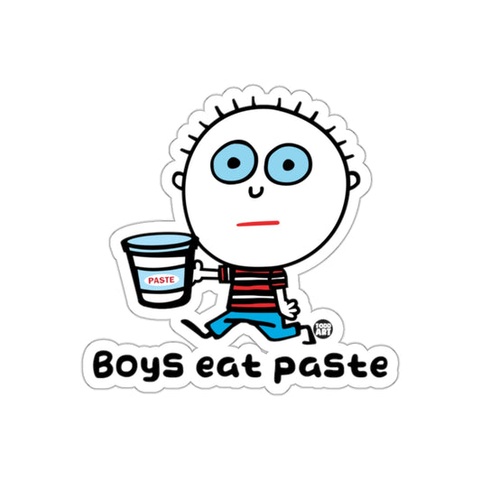 Boys Eat Paste Funny Character Sticker Product