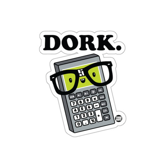 Dork Calculator Wearing Glasses Funny Math Geek Stickers