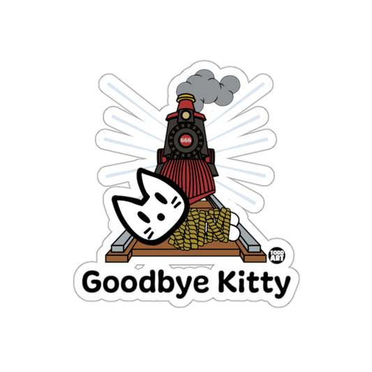 Goodbye Kitty Train Design Sticker for Collectibles