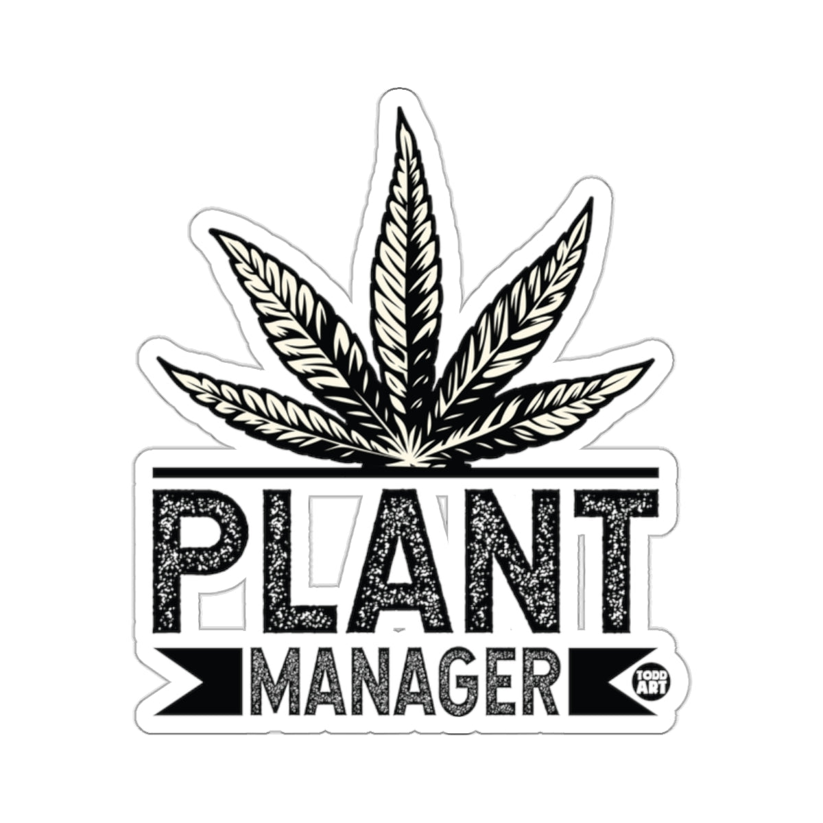 Plant Manager Cannabis Leaf Graphic Design 