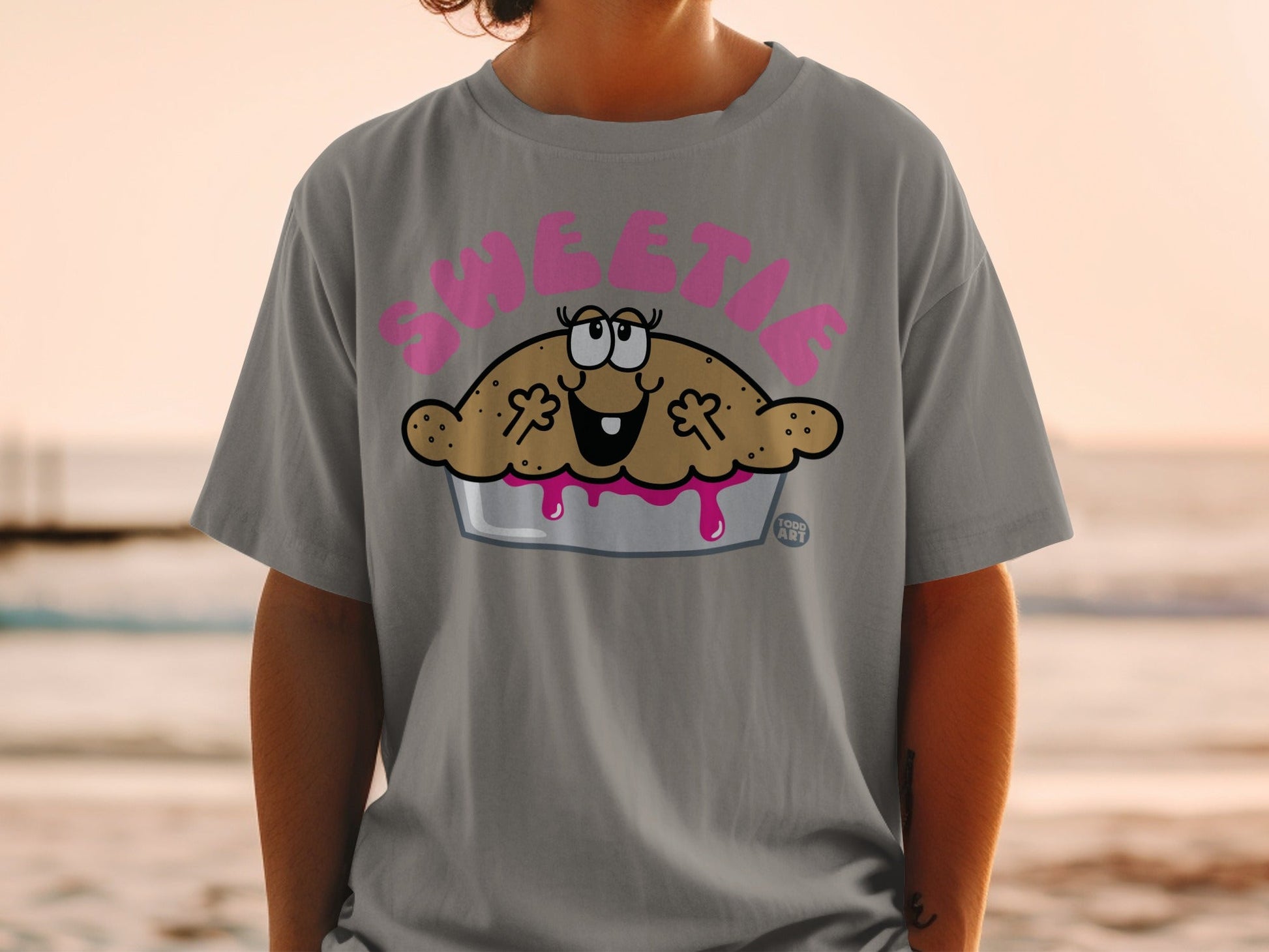 Sweetie Pie Cartoon Graphic T-Shirt Fun Design