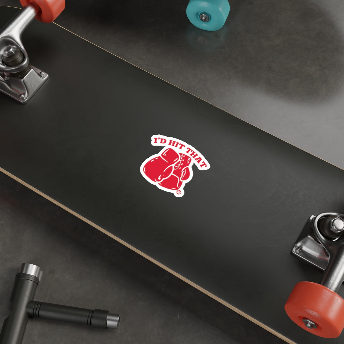 I'd Hit That Boxing Gloves Funny Quote Red Stickers