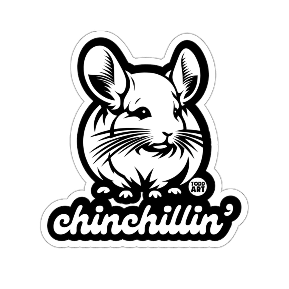 Chinchillin' Cool Chinchilla Sticker for Your Collection