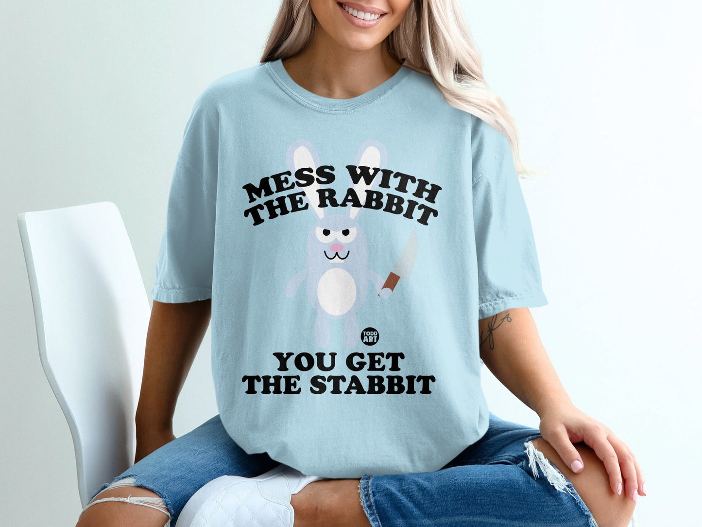 Mess With The Rabbit You Get The Stabbit T-shirt