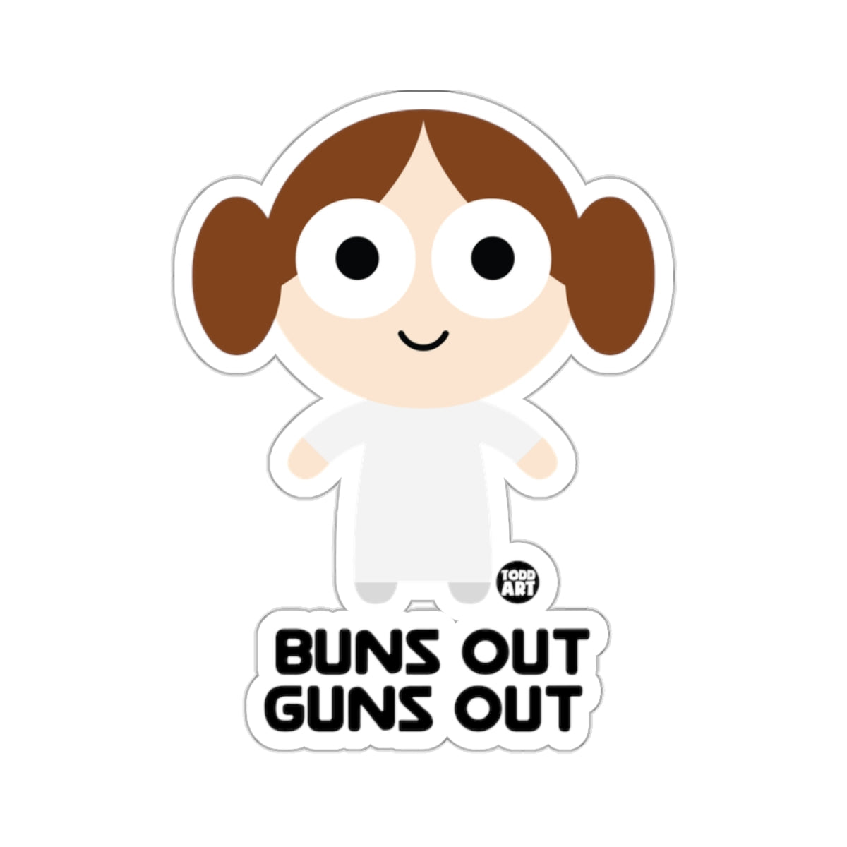 Cute Princess Leia Buns Out Guns Out 
