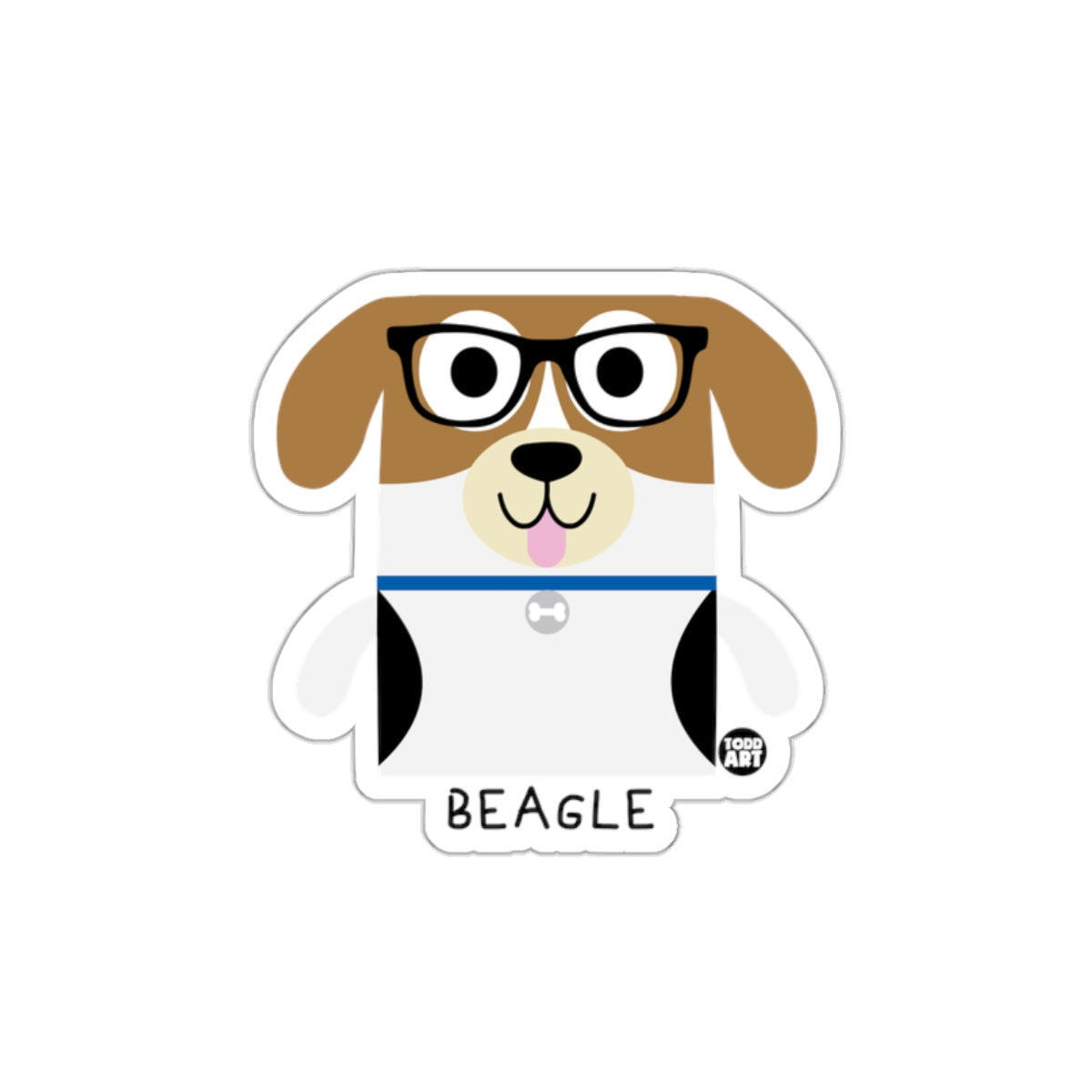 Cute Cartoon Beagle Dog Sticker for Pet Lovers