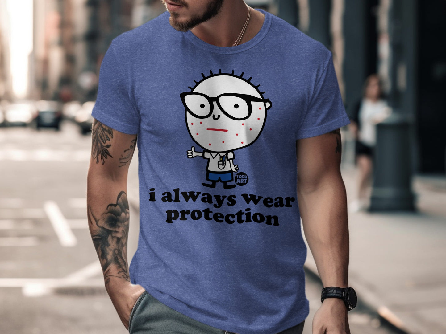 I Always Wear Protection Funny Code Art Shirt