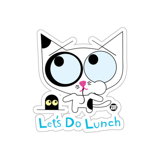 Let's Do Lunch Cute Cat Illustration Sticker