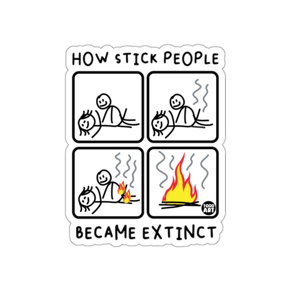 How Stick People Became Extinct Sticker