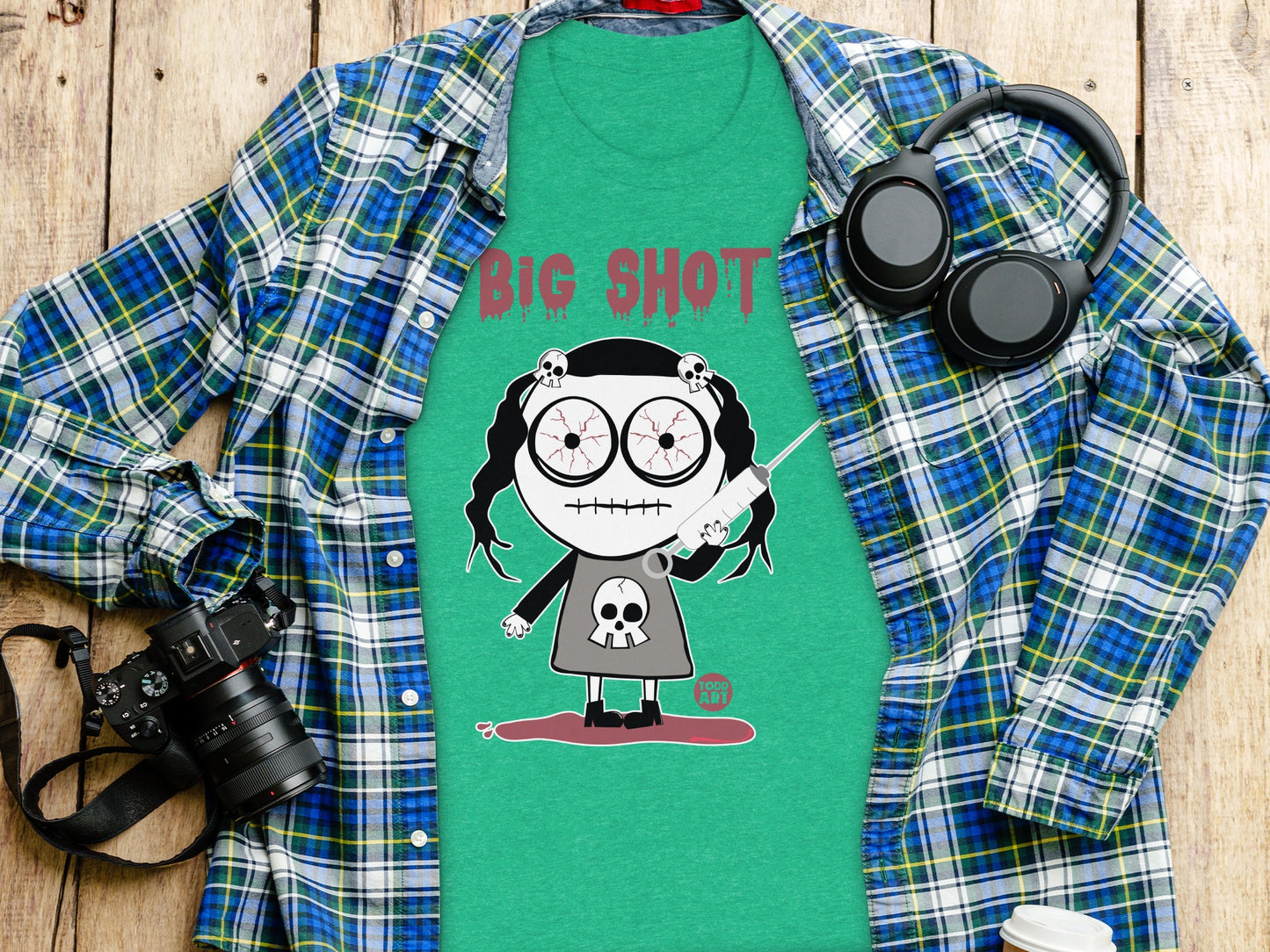 Big Shot Skull Design Graphic Shirt Product