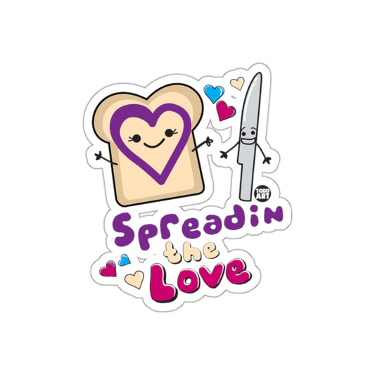 Spreadin the Love Cute Toast and Knife Sticker