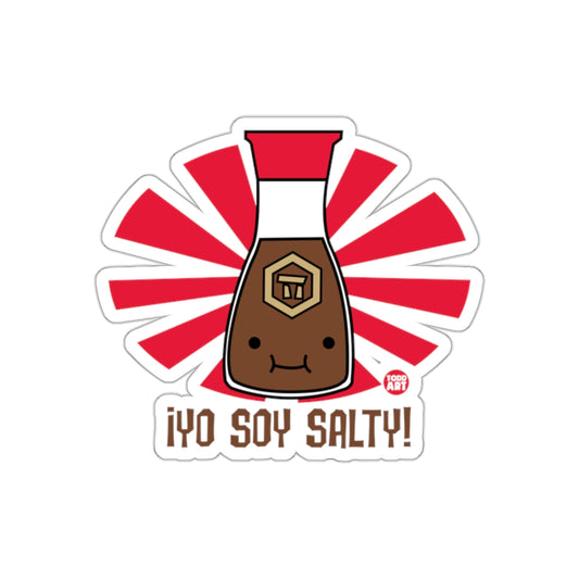 Cute Soy Sauce Bottle with Yo Soy Salty Text Sticker