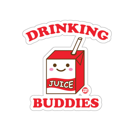 Drinking Buddies Juice Box Cute Fun Sticker