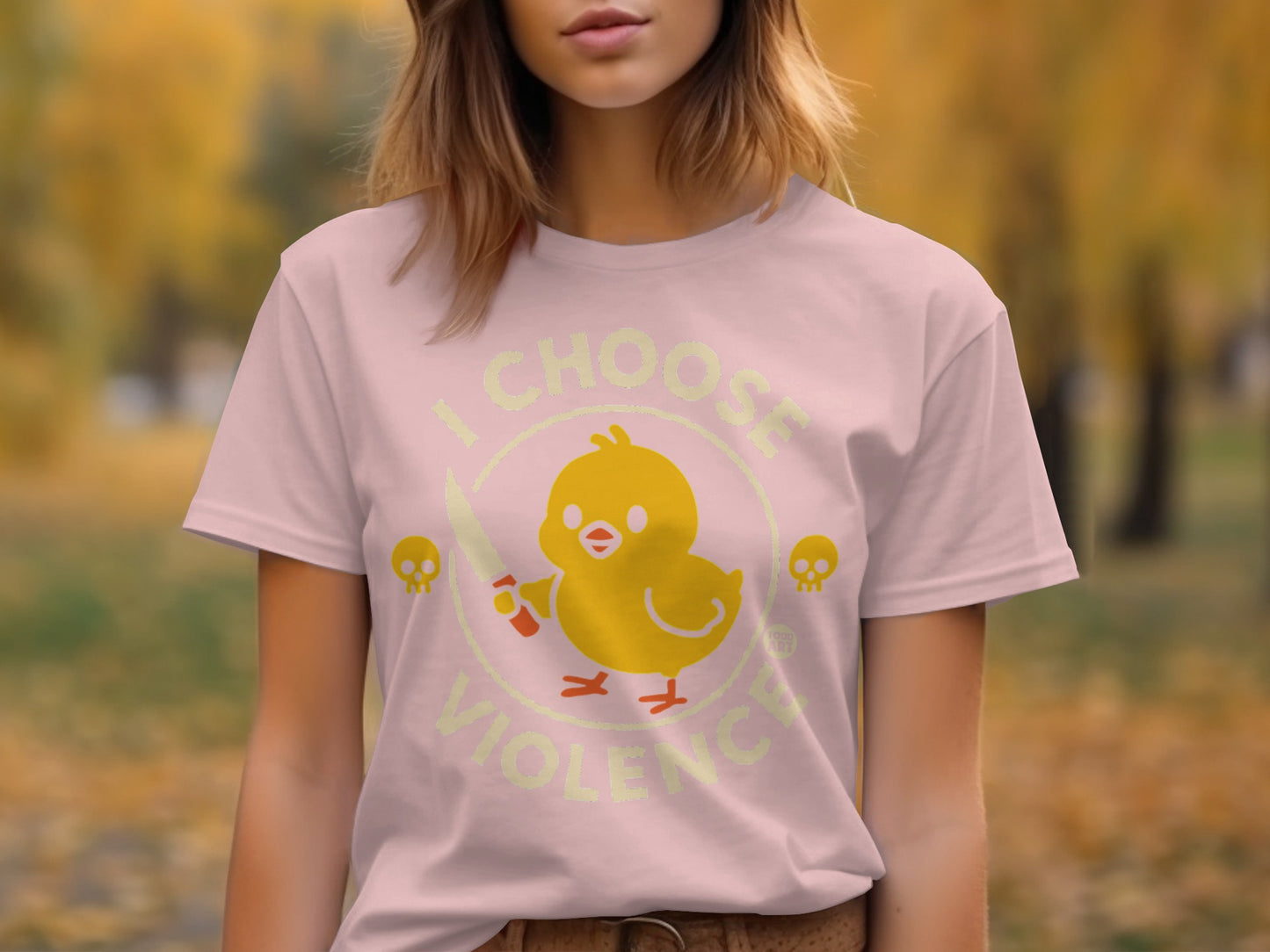 Funny I Choose Violence Chick with Knife T-Shirt product