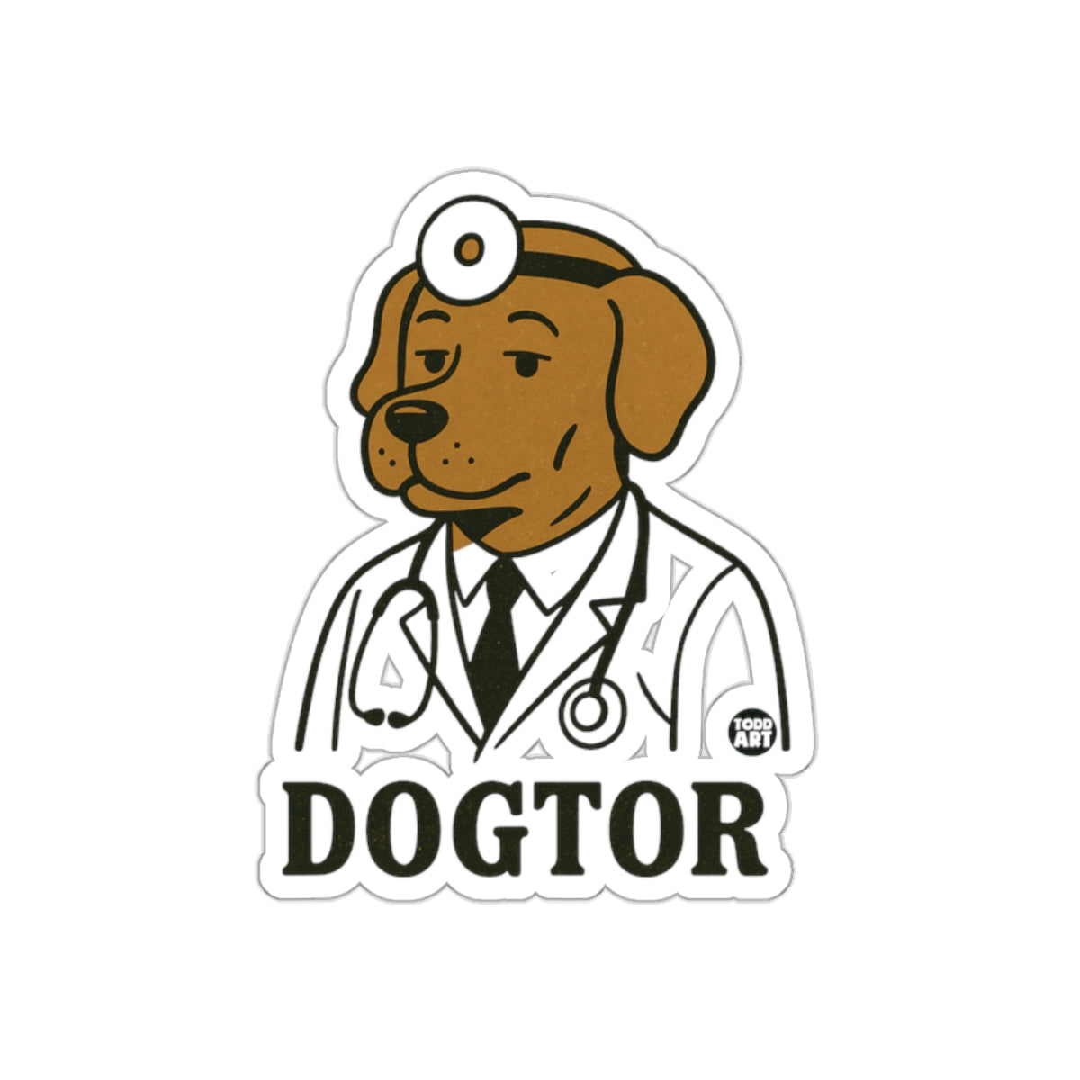 Funny Dogtor Doctor Dog Sticker for Pet Lovers