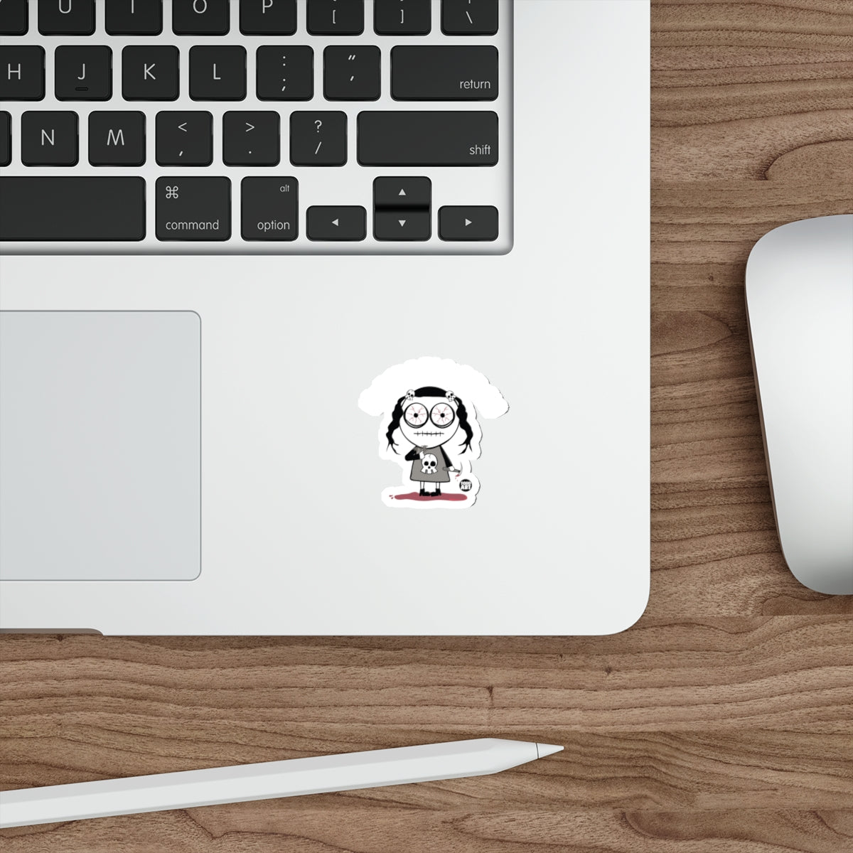 Cute Gothic Girl Decal for Laptops and other surfaces