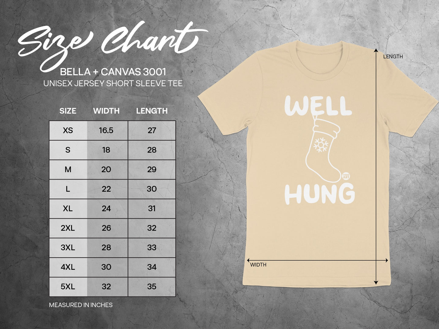 Well Hung Bella Canvas 3001 Unisex Jersey Tee product