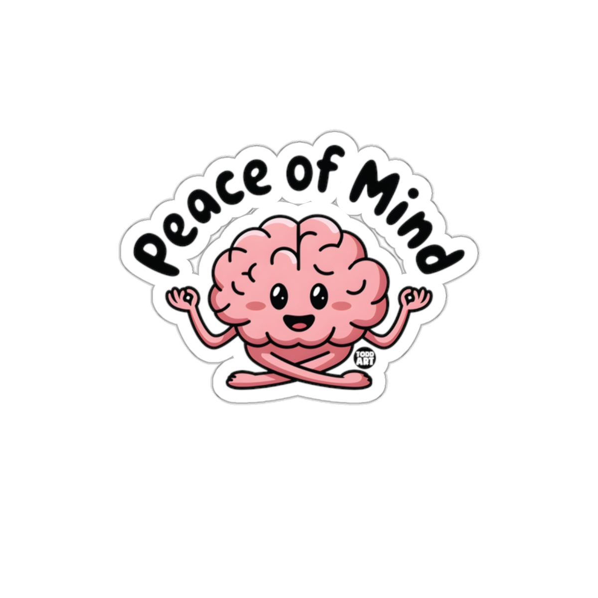Peace of Mind Pink Brain Sticker Product