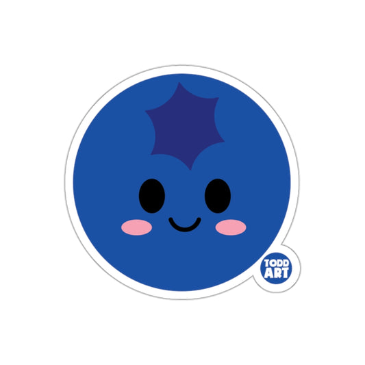 Cute Blueberry Todd Art Smiling Face Sticker Product