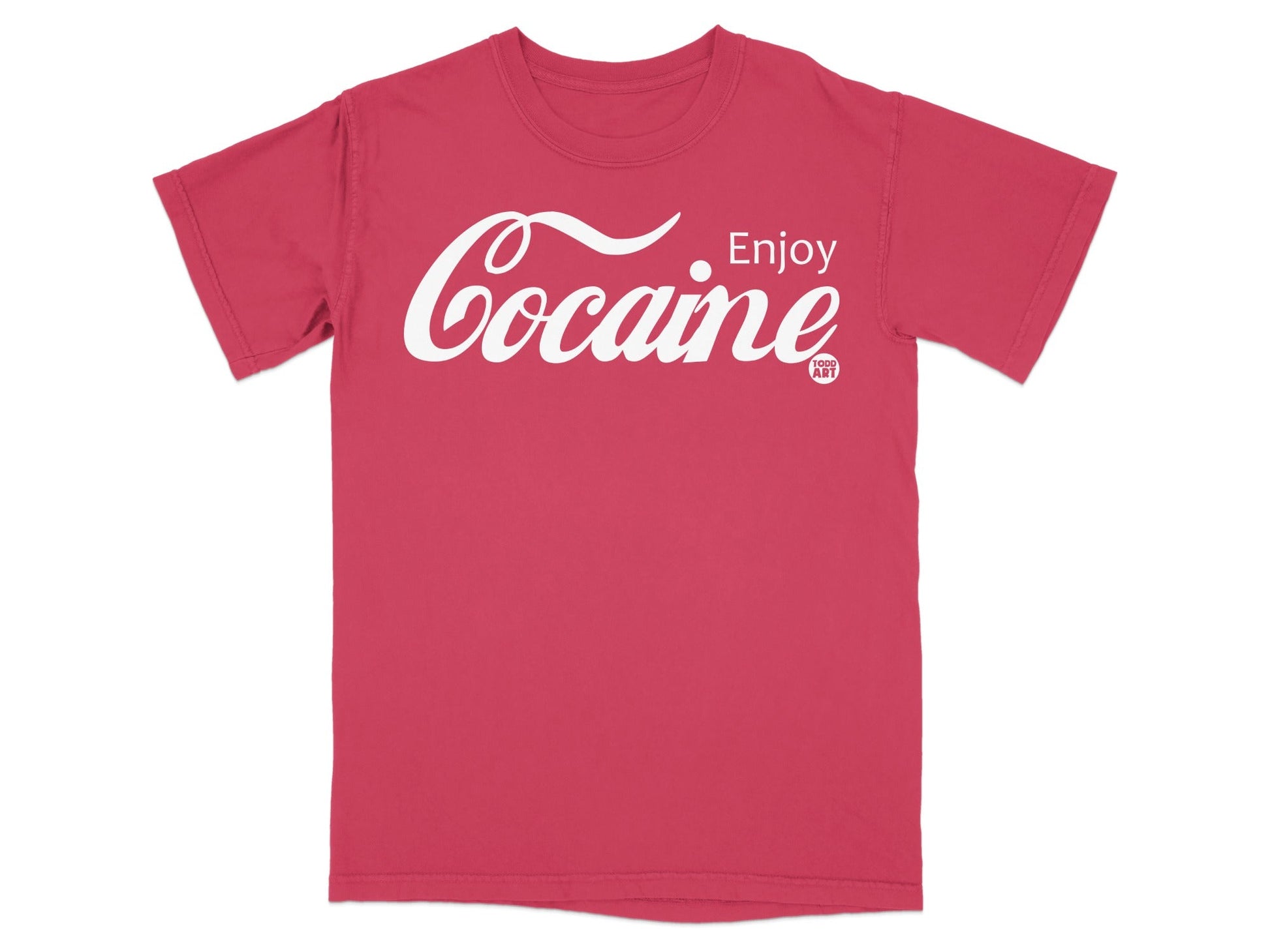 Enjoy Cocaine Cool Parody Statement T-Shirt