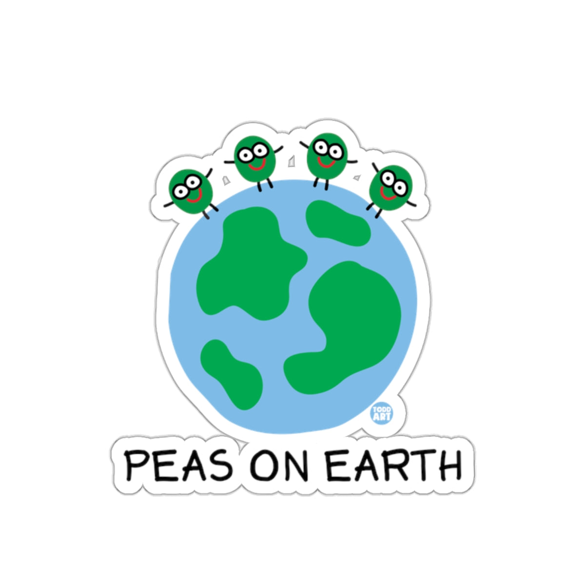Peas on Earth Funny Planet Puns Sticker Product