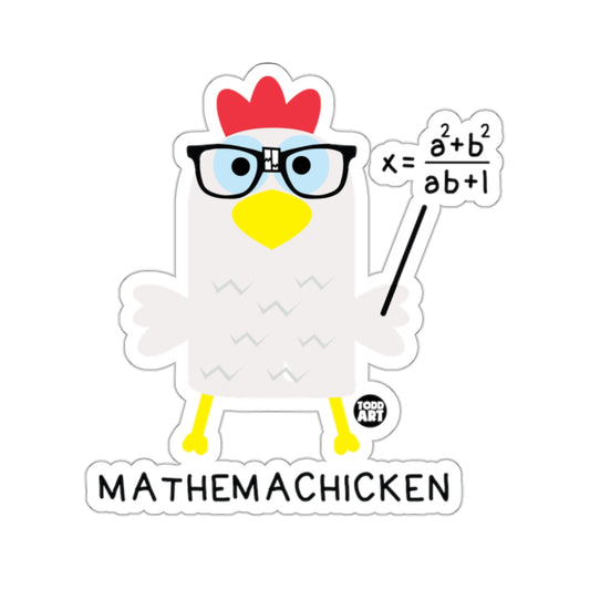 Mathemachicken Sticker with Cute Chicken Illustration