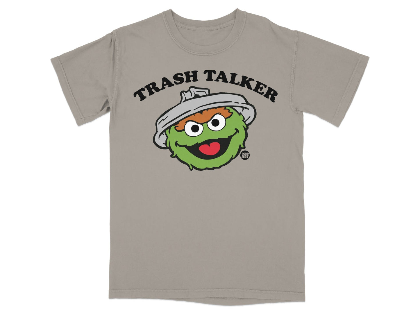 Sesame Street Oscar the Grouch trash talker graphic tee shirt.