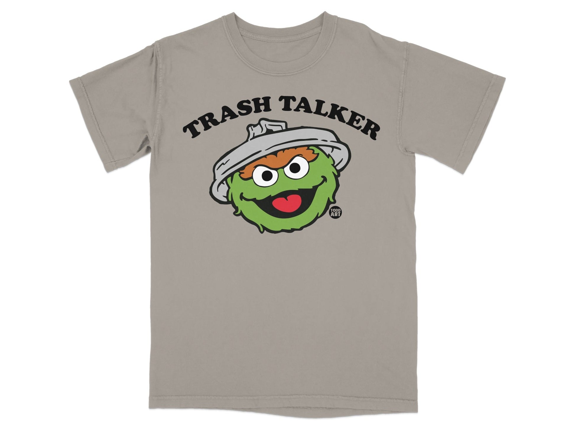 Sesame Street Oscar the Grouch trash talker graphic tee shirt.