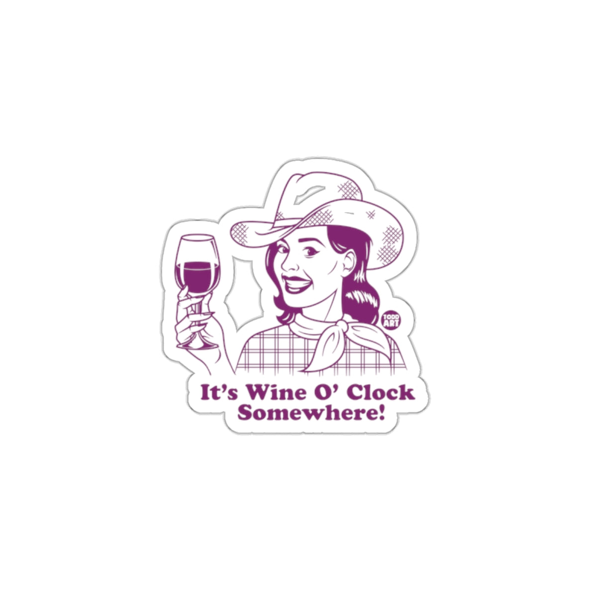 It's Wine O'Clock Somewhere Sticker