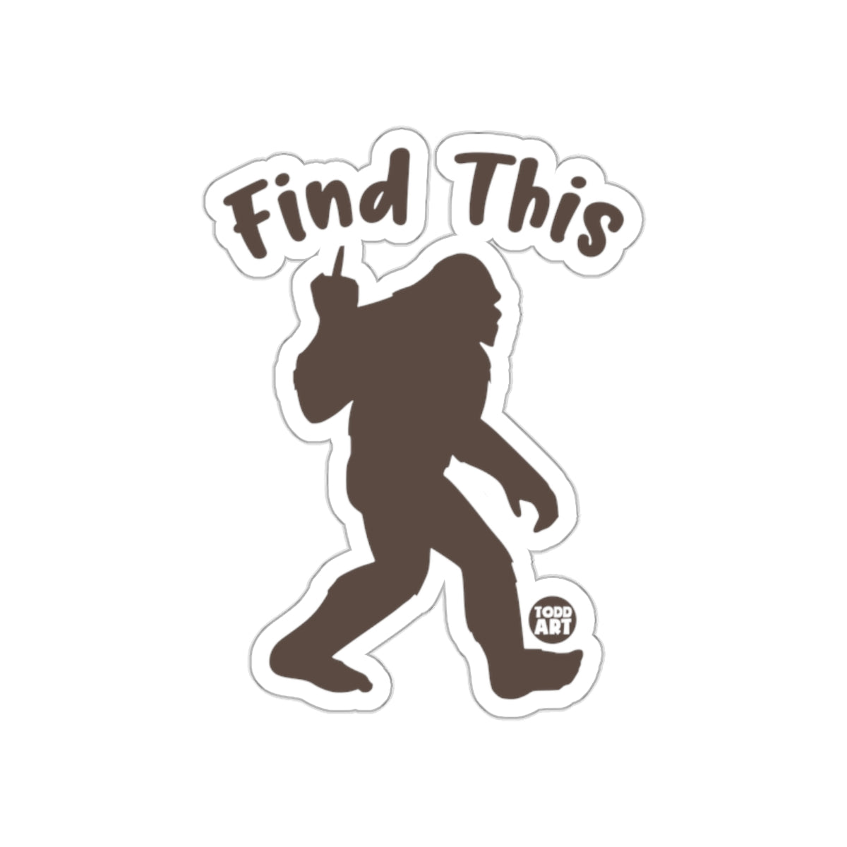 Find This Bigfoot Silhouette Sticker Product