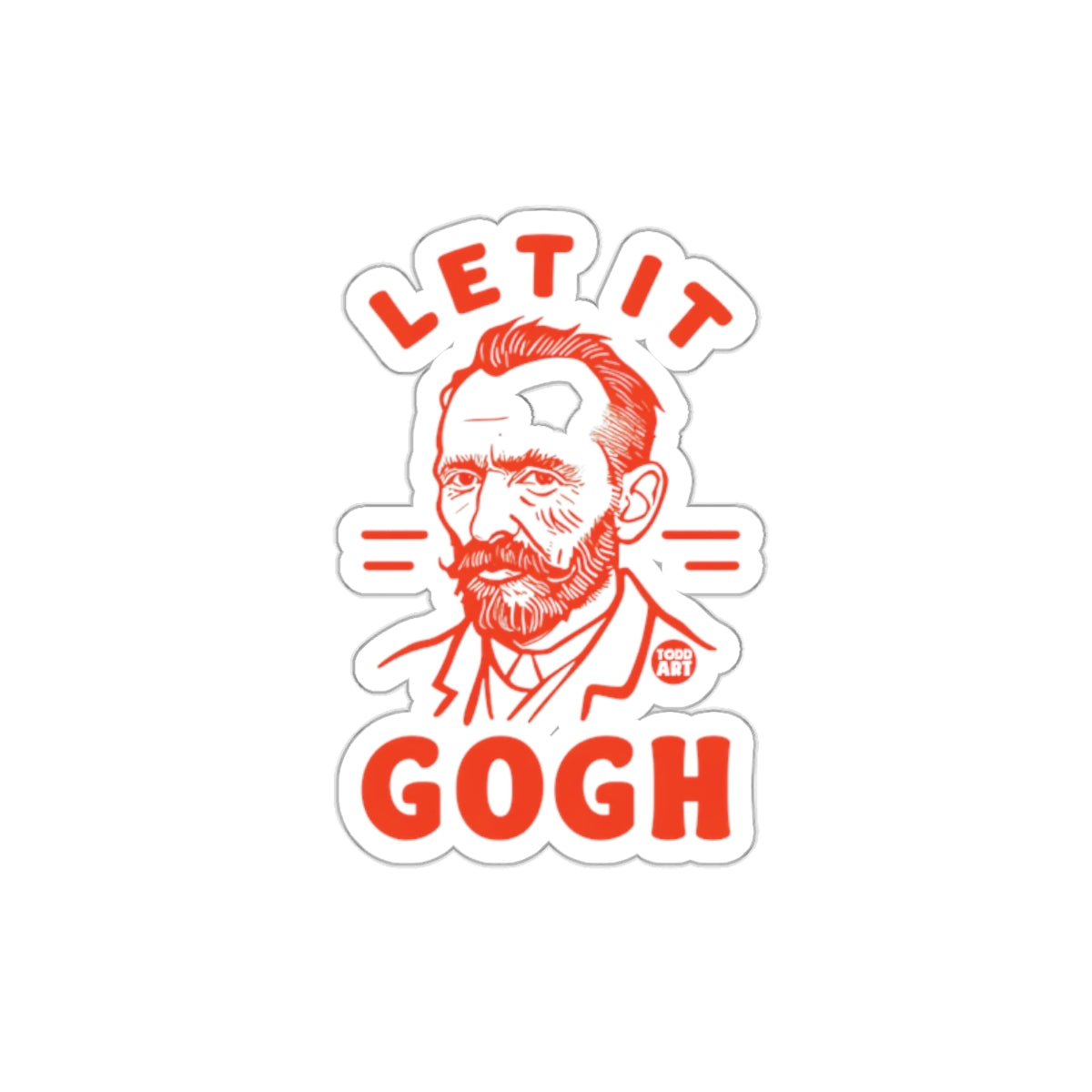 Let It Gogh Vincent Van Gogh Fun Art Sticker