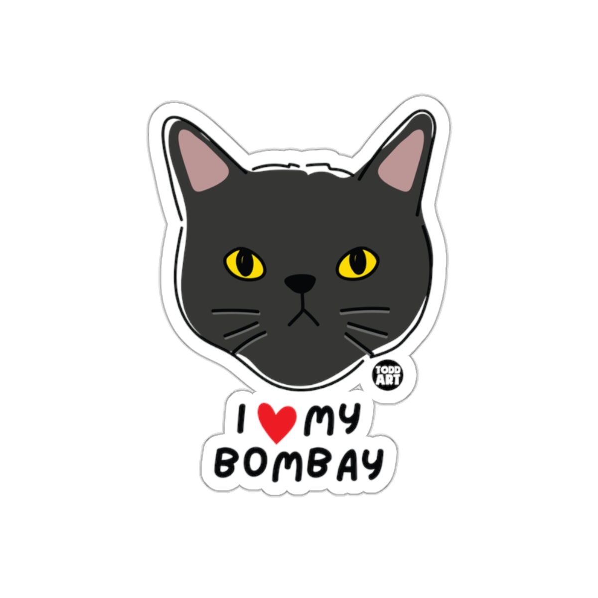 I Love My Bombay Sticker Perfect for Cat Lovers